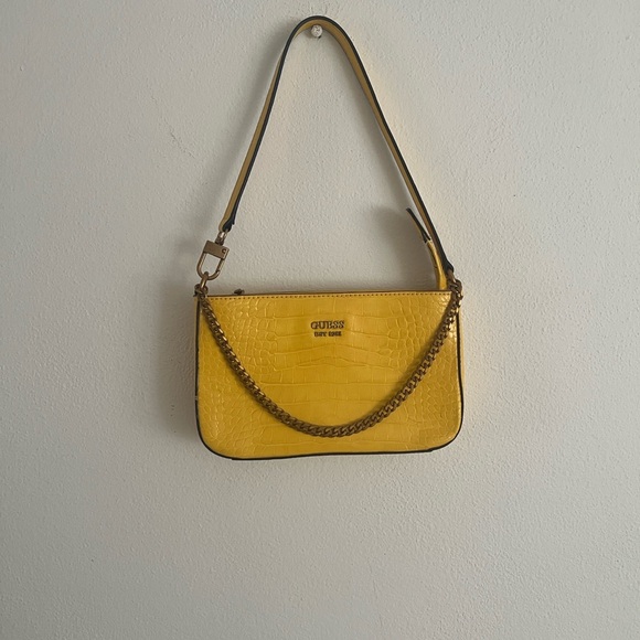 Guess Yellow Croc-Embossed Baby Bag - Picture 1 of 1